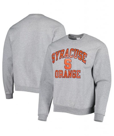 Men's Heather Gray Syracuse Orange High Motor Pullover Sweatshirt $31.85 Sweatshirt