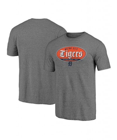 Men's Branded Heathered Gray Detroit Tigers Hometown Collection Oil Can Tri-Blend T-shirt $19.80 T-Shirts