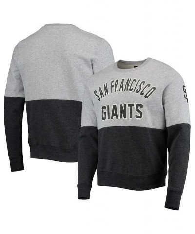 Men's '47 Heathered Gray and Heathered Black San Francisco Giants Two-Toned Team Pullover Sweatshirt $27.84 Sweatshirt